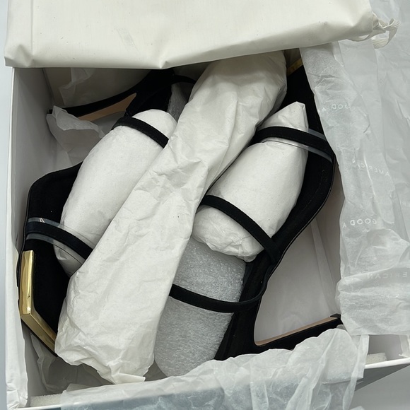 Good American Black Suede Slip on Formal SZ 11 women’s heels NIB made in Spain - Picture 10 of 12